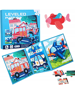 Habarri Puzzle magnetyczne - Poziom 2 - Straż, Policja, Samolot