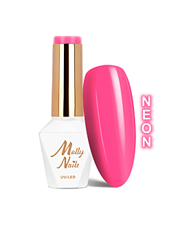 MollyNails Neons Candy Pink Lakier Hybrydowy UV LED Nr 75 8 g