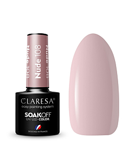 Claresa Soak Off UV/LED Nude lakier hybrydowy 108, 5g