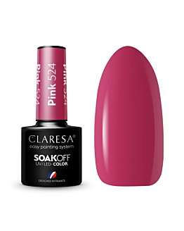 Claresa Soak Off UV/LED Pink lakier hybrydowy 524, 5g