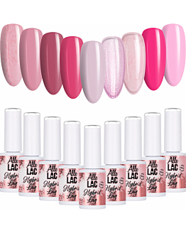 AlleLac Pinks 3 Zestaw 9 Lakierów Hybrydowych Do Paznokci 6g