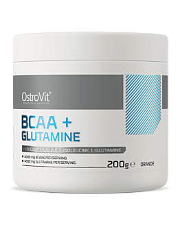 OstroVit BCAA + Glutamina 200 g o smaku pomarańczowym