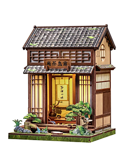 Habarri Miniaturowy domek Book Nook - Japońska herbaciarnia