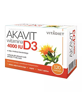 VITADIET AKAVIT Witamina D3 4000 IU 120 kapsułek