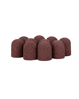AlleMed Kapturki Ścierne Do Pedicure 10 mm Gradacja 180 Brązowe 10 szt