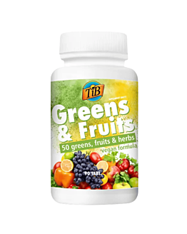 TiB Greens & Fruits, Kompleks 50 witamin i minerałów, 90 tabletek