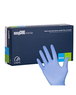 Zarys Easycare Nitrile Blue Rękawiczki Jednorazowe Nitrylowe Diagnostyczne i Ochronne Niebieskie Rozmiar L 100 szt.