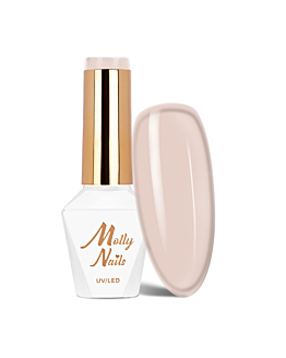 MollyNails French Manicure Delicate Brown Lakier Hybrydowy UV LED Nr 132 8 g