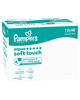 Pampers Aqua Soft Touch Chusteczki nawilżane, 48 szt. x 12