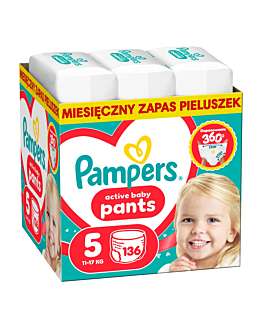 Pampers Pants Pieluchomajtki Rozm. 5 Junior, 136 szt.