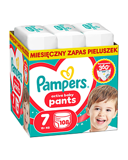 Pampers Pants Pieluchomajtki Rozm. 7 XXLarge, 108 szt.