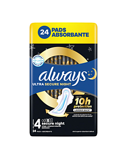 Always Podpaski Ultra Secure Night Quattro Pack, Rozm.4