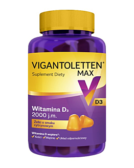 Vigantoletten Max Witamina D3 2000 j.m. Żelki o smaku cytrynowym, 60 szt.