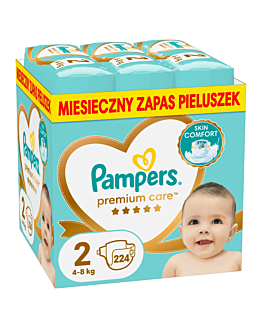 Pampers Premium Care Pieluchy (2), 224 szt.