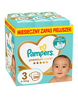 Pampers Premium Care Pieluchy (3), 200 szt.