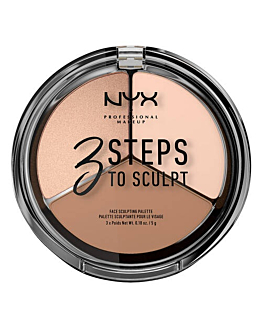 NYX 3 Steps To Sculpt Paleta do konturowania Fair