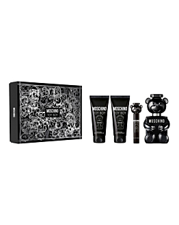 Moschino Toy Boy Zestaw: woda perfumowana + woda perfumowana travel size + żel pod prysznic + balsam po goleniu