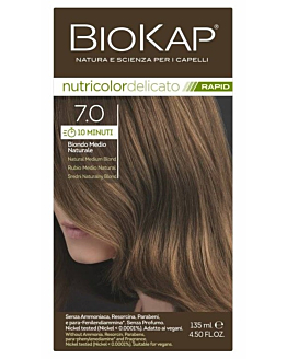 Biokap Nutricolor Delicato Rapid Tinta per capelli 7.0 Biondo Naturale Medio 135 ml