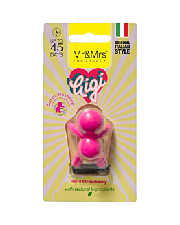 Mr&Mrs Fragrance Gigi Odświeżacz do samochodu Wild Strawberry, różowy