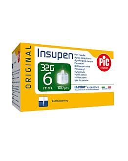 PiC Solution Insupen, Igły do penów insulinowych, 32G 6mm