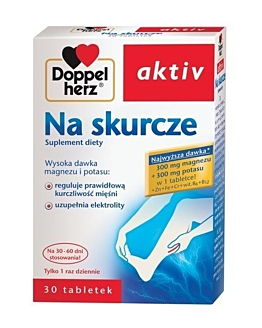 Doppelherz Aktiv na Skurcze, Preparat wspierający funkcjonowanie mięśni, Tabletki