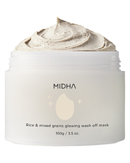 Midha Rice & Mixed Grains Glowing Mask Wash-off, Rozświetlająca maseczka ryżowa do twarzy