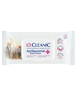 Cleanic Salviettine Rinfrescanti Travel Pack 40 pz