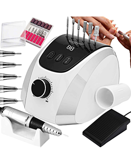 Gashio Frezarka do Paznokci Profesjonalna Manicure Pedicure 65 W + Zestaw Frezów