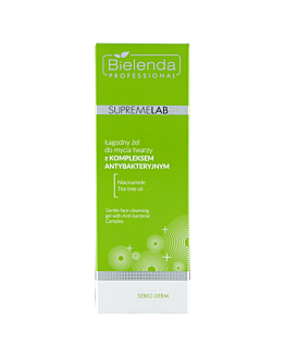 Bielenda Professional Supremelab SeBIODerm Gel Detergente Viso Delicato con Complesso Antibatterico 190 g