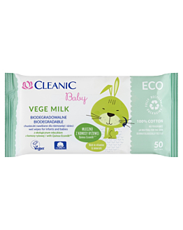 Cleanic Baby Eco Chusteczki Dla niemowląt i Dzieci Vege Milk