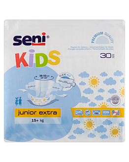 Seni Kids Junior Extra Pieluchomajtki dla dzieci 38-55 cm, 15+ kg