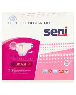 Super Seni Quatro, Pieluchomajtki dla dorosłych, 100-150cm, Large