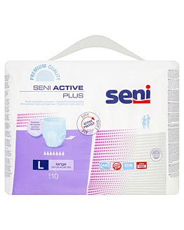 Seni Active Plus, Elastyczne majtki chłonne, 100-135cm, Large