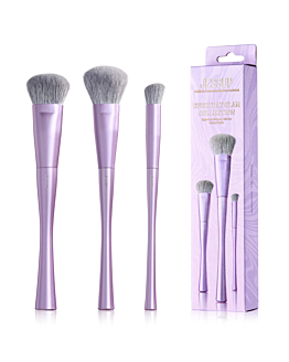 JESSUP Luxury Purple Face Coverage Trio Makeup Brush zestaw pędzli do makijażu T513 3szt.