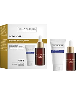 Bella Aurora zestaw: Splendor Vitamin C & Hyaluronic Acid Serum 30ml + Scrub-gel 30ml