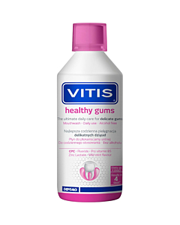 Vitis Healthy Gums Płyn do płukania jamy ustnej, codzienna pielęgnacja delikatnych dziąseł