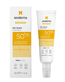 Sesderma Repaskin Dry Touch, Krem przeciwsłoneczny do twarzy SPF50
