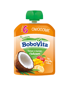 Bobovita Mus Banan z Mango i Mlekiem Kokosowym