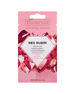Bielenda Crystal Glow Red Rubin Odżywiająco-rozświetlająca maseczka do twarzy