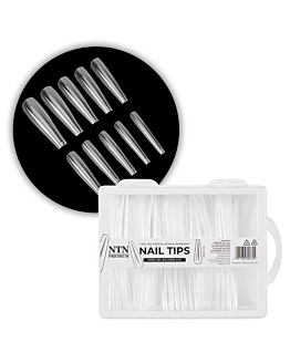 NTN Premium Nail Tips Tipsy Do Przedłużania Paznokci Ballerina Slim 100 szt