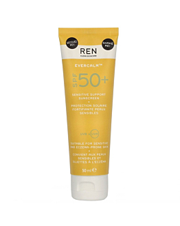 REN Evercalm Sensitive Support Sunscreen SPF50+ delikatny krem przeciwsłoneczny, 50ml