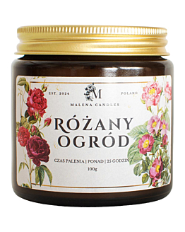 Malena Candles Różany Ogród świeca sojowa zapachowa 120 ml