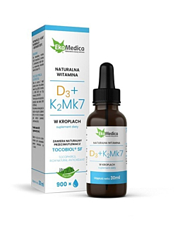 EkaMedica Witaminy D3+K2Mk-7, Krople, 30 ml