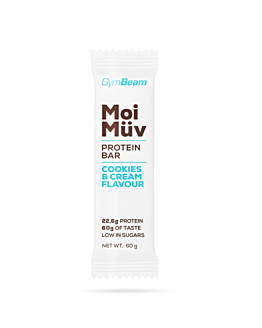 GymBeam Baton Proteinowy Moimuv FlapJac cookies cream