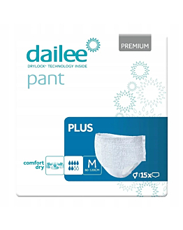 Dailee Pant Premium Plus Majtki Chłonne Rozmiar M 15 Sztuk