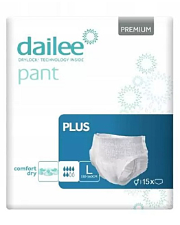 Dailee Pant Premium Plus Majtki Chłonne Rozmiar  L 15 Sztuk