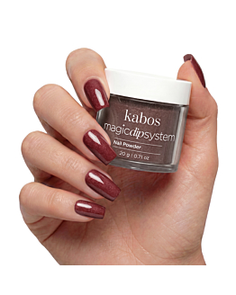 Kabos Magic Dip System Proszek do manicure tytanowego, 033 Cherry Chocolate 20 g