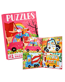 Habarri Duże puzzle magnetyczne Pojazdy, Poziom 1