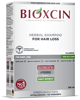 Bioxcin Classic Ziołowy szampon do włosów przetłuszczających się, osłabionych, z tendencją do wypadania