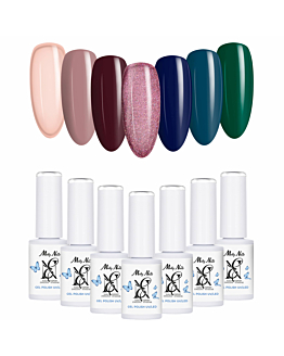 MollyNails Talizman Zestaw 7 Lakierów Hybrydowych Do Paznokci 8g